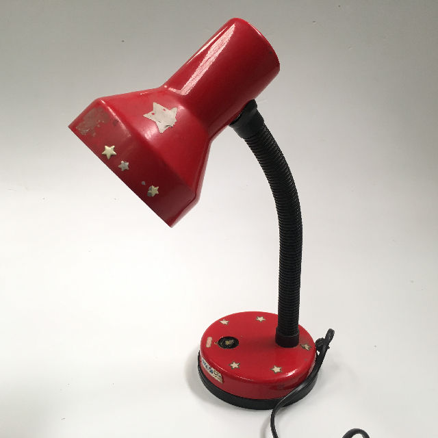 LAMP, Desk or Bedside Light - Small Red